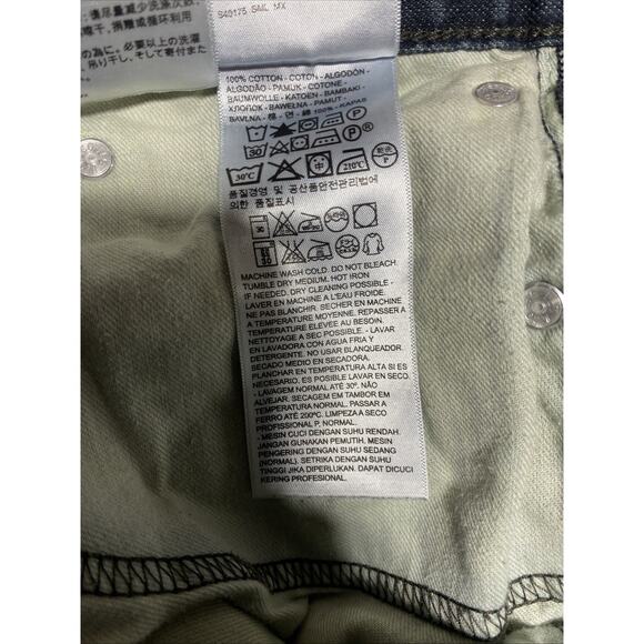 Levis 527 Jeans Mens Tag 36x32 Actual 36x32 Blue Bootcut Western Y2K Ranch - Picture 6 of 14